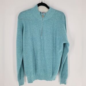 Peter Millar Cashmere Linen 1/4 Zip Pullover Size‎ M New